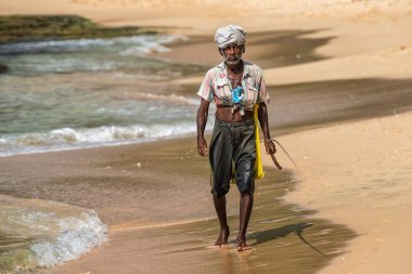 Yerel balık portresi Weligama, Sri Lanka - 18 Ocak 2017: