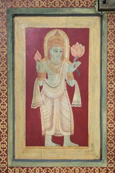 Religious Paintings Inside of Buddhist Temple in Mirissa Sri Lan — Stock Photo, Image