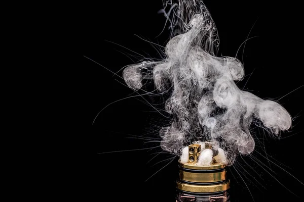 Burning of Electronic cigarette. Popular vaporizing e-cig gadge — Stock Photo, Image