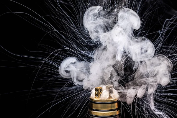 Burning of Electronic cigarette. Popular vaporizing e-cig gadge — Stock Photo, Image