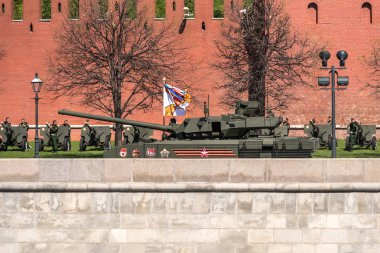 Moskova, Rusya - 07 Mayıs 2017 en yeni Rus tankı T-14 