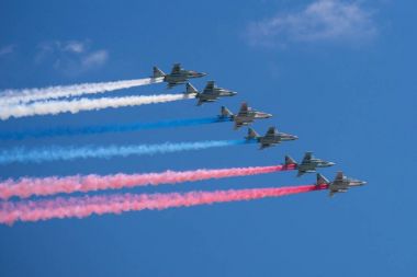 Moskova, Rusya - 7 Mayıs 2017: Zafer için prova geçit hangi