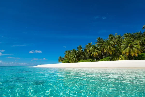 Schöner Strand. Blick auf schönen tropischen Strand mit Palmen rundherum. — Stockfoto