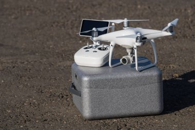 Moscow, Rusya Federasyonu - 24 Eylül, 2017: Phantom 4 Pro bir dron FL