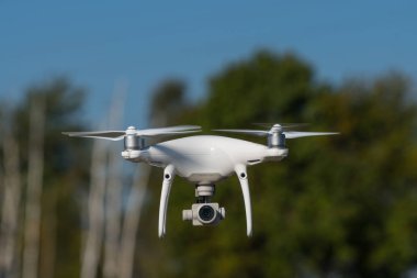 Moscow, Rusya Federasyonu - 24 Eylül, 2017: Phantom 4 Pro bir dron FL