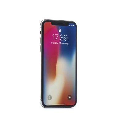 Moskova, Rusya - Ocak 06,2018: iphone X ahşap masa üzerinde. , 