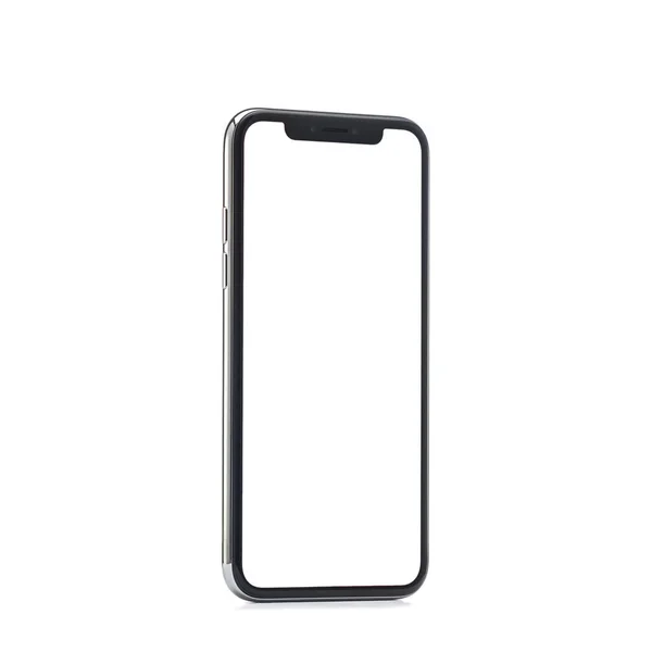 Nový telefon přední izolovaných na bílém pozadí — Stock fotografie