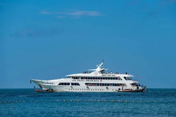 Krabi, Thailand - November 26, 2019: Ferry boat with tourists ap Stock Picture