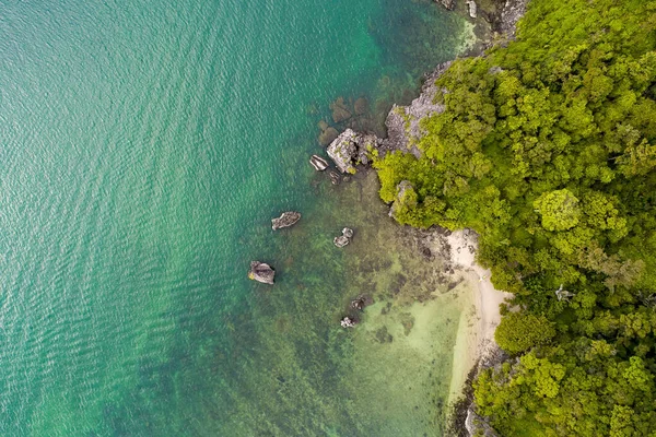 Sea Aerial Top View Belo Fundo Natureza Mar Tailândia Com — Fotografia de Stock