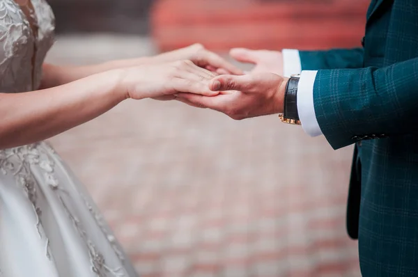 Couple of married holding hands