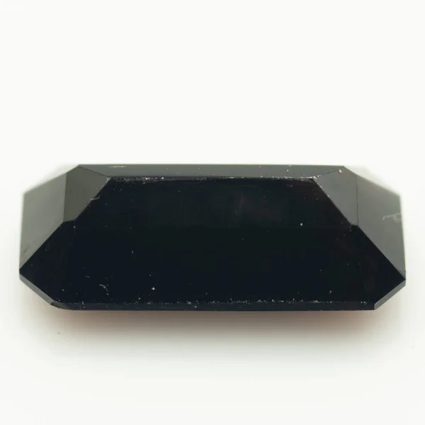 Natural black quartz morion on the white background — Stock Photo, Image