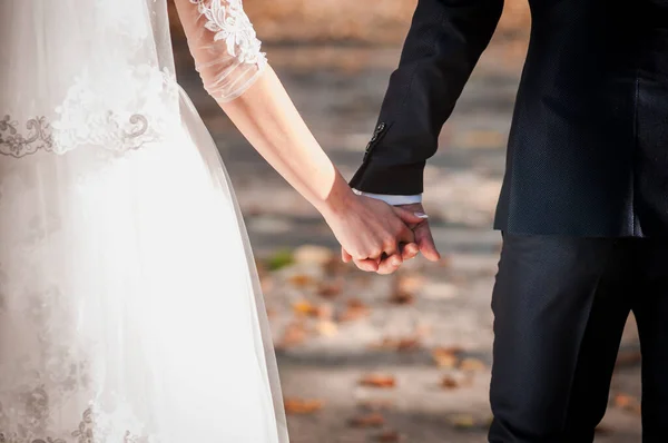 Couple Married Holding Hands — Stock Photo, Image