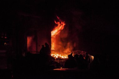 Ternopil, Ukrayna - 18.02.2014 - Merkez Polis Departmanı