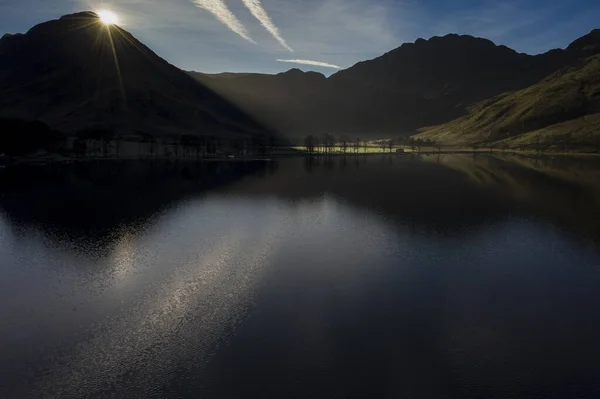Luftaufnahme Von Buttermere Dem See Englischen Lake District Nordwesten Englands — Stockfoto