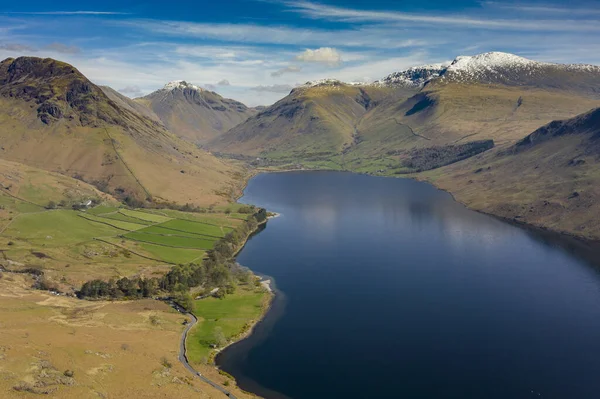 Nascer Sol Sobre Wast Water Lago Localizado Wasdale Vale Parte — Fotografia de Stock