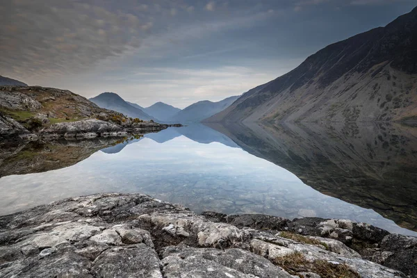 Wast Water Üzerinde Gün Doğumu Ngiltere Lake District Ulusal Parkı — Stok fotoğraf