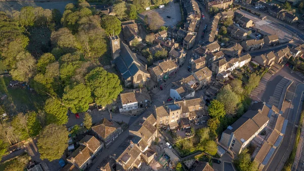 Haworth Keighley West Yorkshire Verenigd Koninkrijk 2020 Een Luchtfoto Van Stockafbeelding