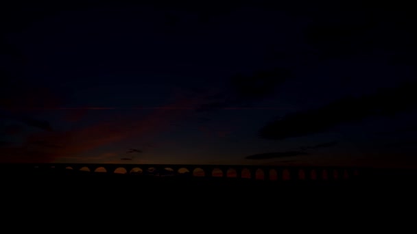 Time Lapse Ribblehead Viaduct Uma Estrutura Listada Grau Viaduto Executa — Vídeo de Stock