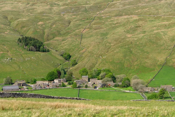 Utsikt Över Halton Gill Liten Och Civil Församling Littondale Yorkshire — Stockfoto