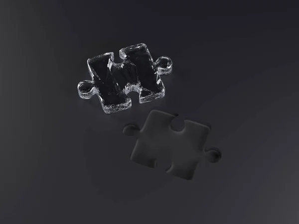 3d 퍼즐의 한 조각 — 스톡 사진