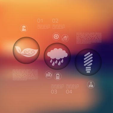 Ekoloji Infographic simgeleri ile 