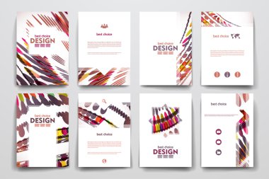 Ayarla broşürler, posterler tasarım şablonları 