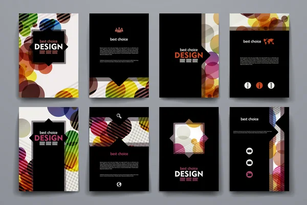 Set of brochures, posters design templates — Stock Vector