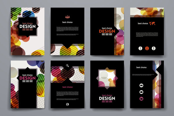 Set of brochures, posters design templates