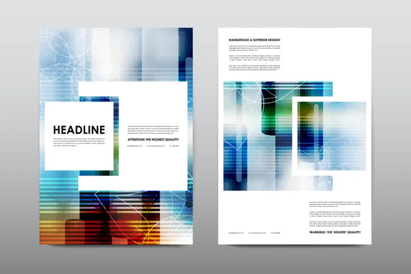 Brochure layout template flyer design — Stock Vector