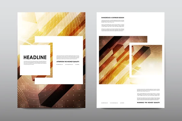 Brochure lay-out sjabloon flyer ontwerpen — Stockvector