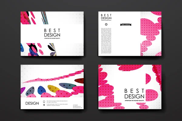 Conjunto de brochuras, modelos de design de cartazes — Vetor de Stock