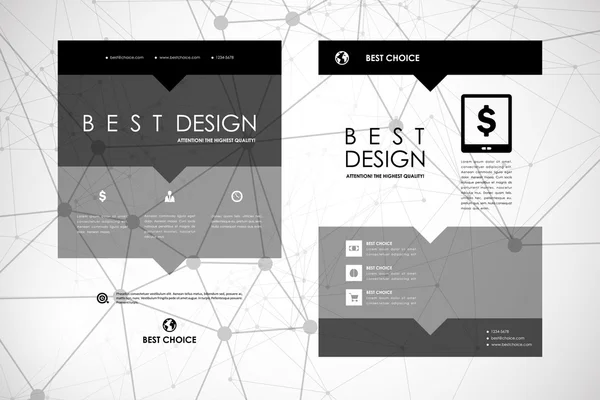 Folletos en el estilo de estructura molecular — Vector de stock