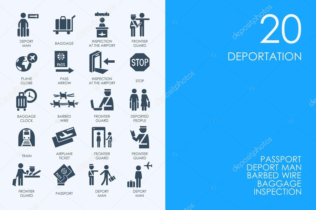 Set of deportation icons