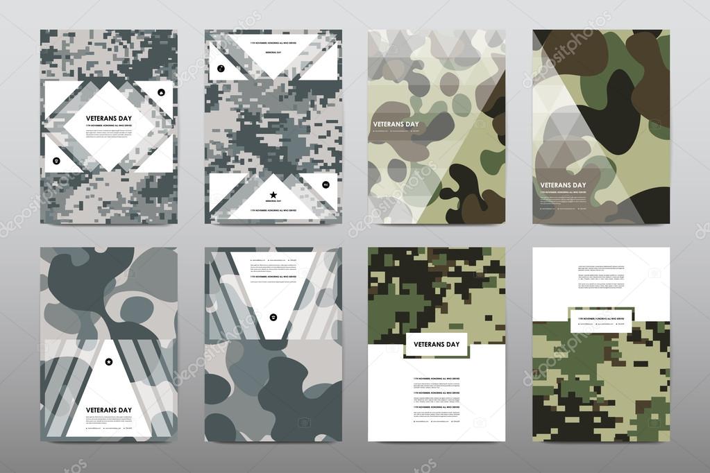 Set of Veterans Day brochures, posters