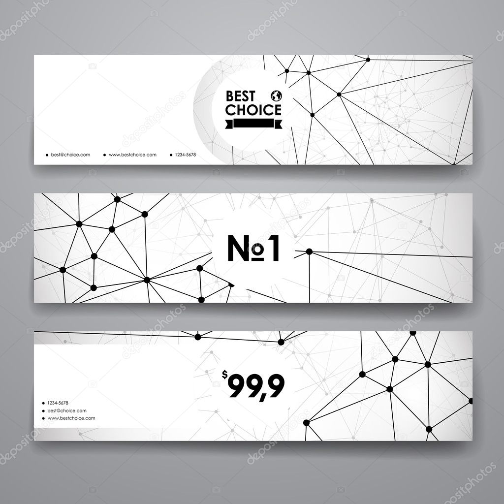 Banners templates in Molecular structure style