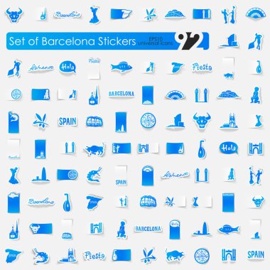 Barcelona çıkartmaları kümesi