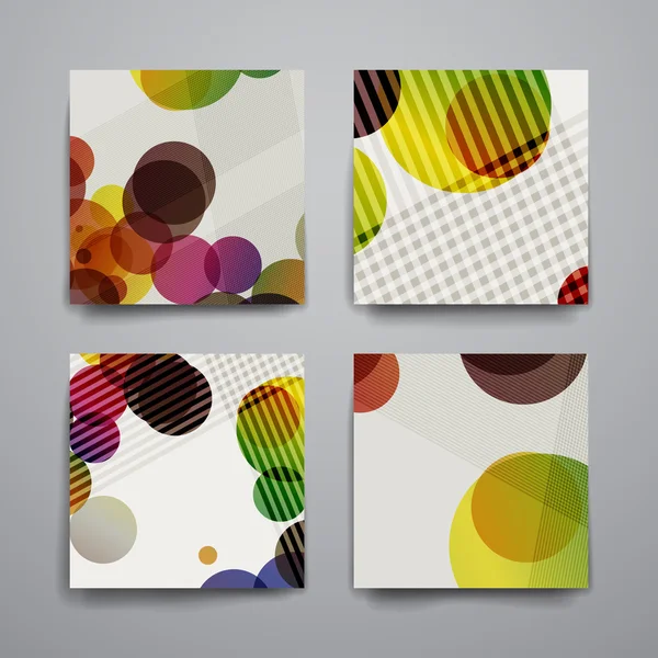 Set de folleto, plantillas de diseño de póster en estilo abstracto de fondo — Archivo Imágenes Vectoriales