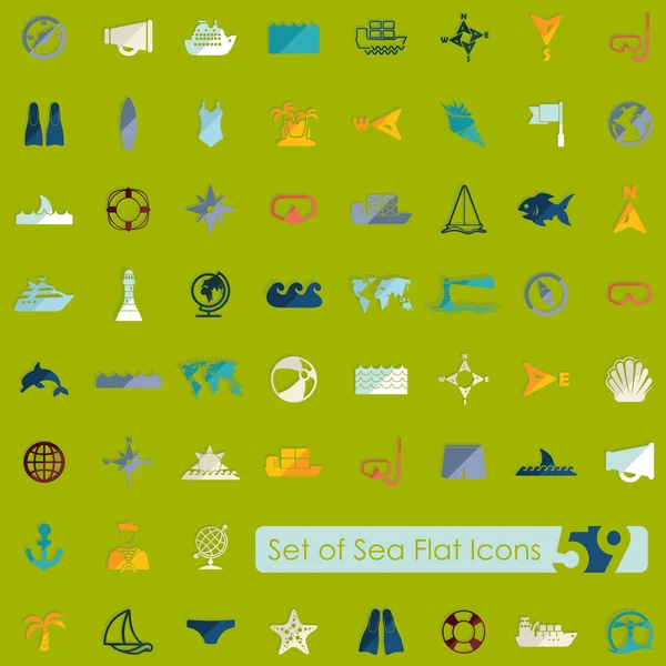 Set of sea icons — Stock Vector