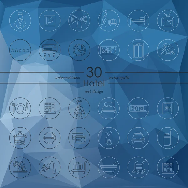 Conjunto de iconos del hotel — Vector de stock