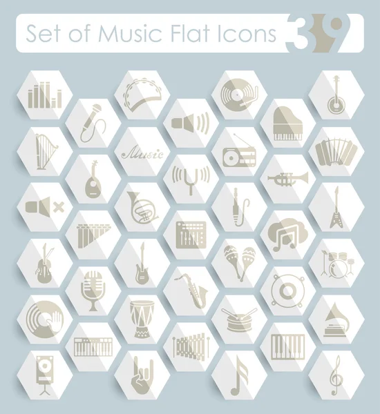 Set of music icons — Stock Vector