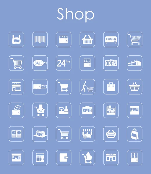 stock vector Set of shop simple icons