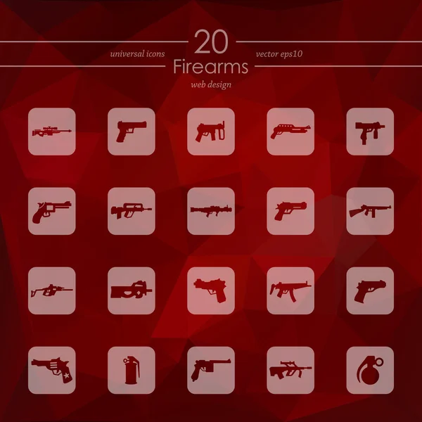 Set of firearms icons — Stock Vector