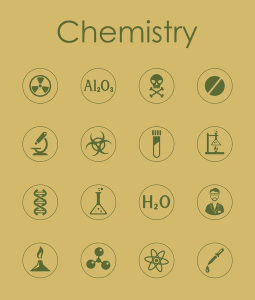 Chemie einfache Symbole — Stockvektor