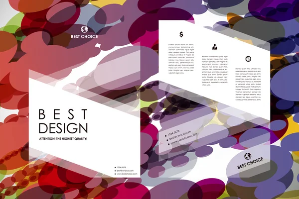 Set de folleto, plantillas de diseño de póster en estilo abstracto de fondo — Vector de stock