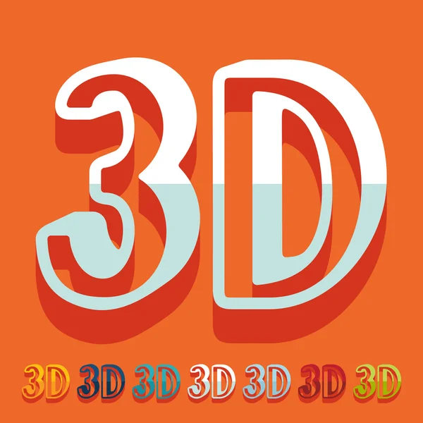 Platte ontwerp: 3d — Stockvector