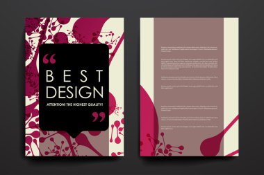 Set of brochure, poster design templates clipart