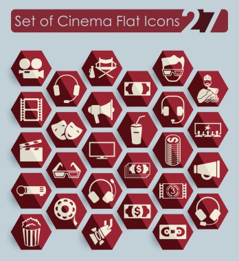 Set of cinema icons clipart