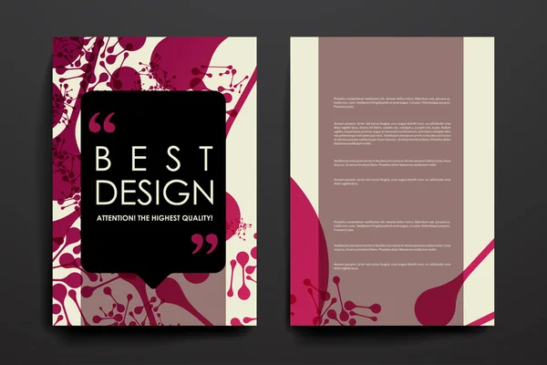 Broşür, poster tasarım şablonları kümesi — Stok Vektör