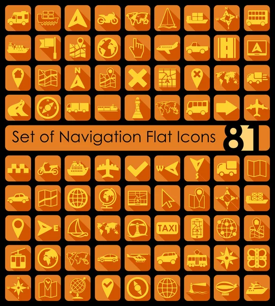 Set of navigation icons — Stock Vector