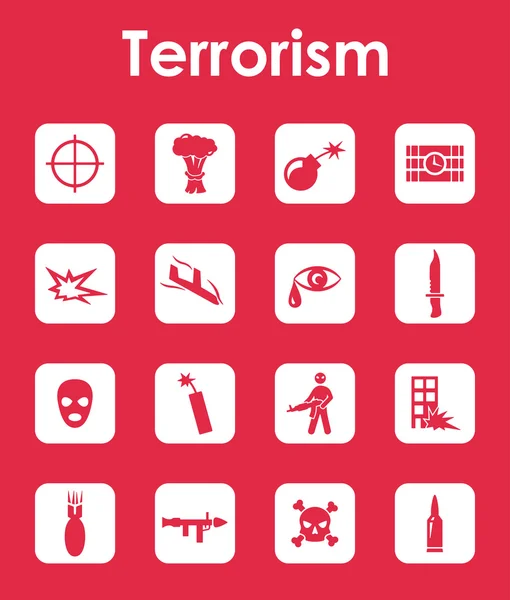 Einfache Symbole des Terrorismus — Stockvektor